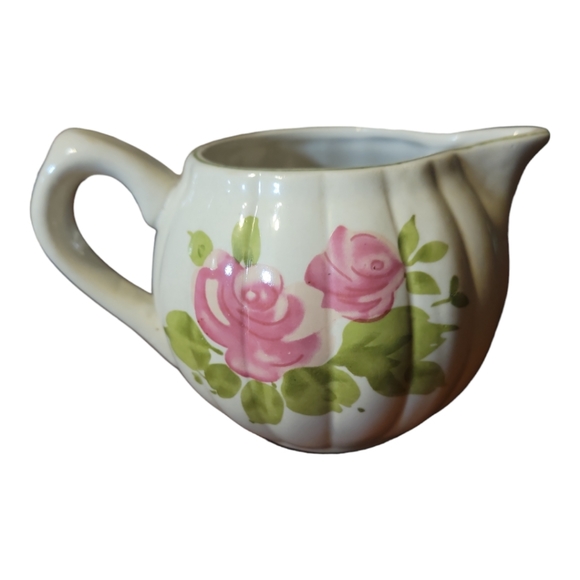 Vtg Roseland By GIBSON DESIGNS Coffee Tea Creamer Pitcher Stoneware - Picture 3 of 6